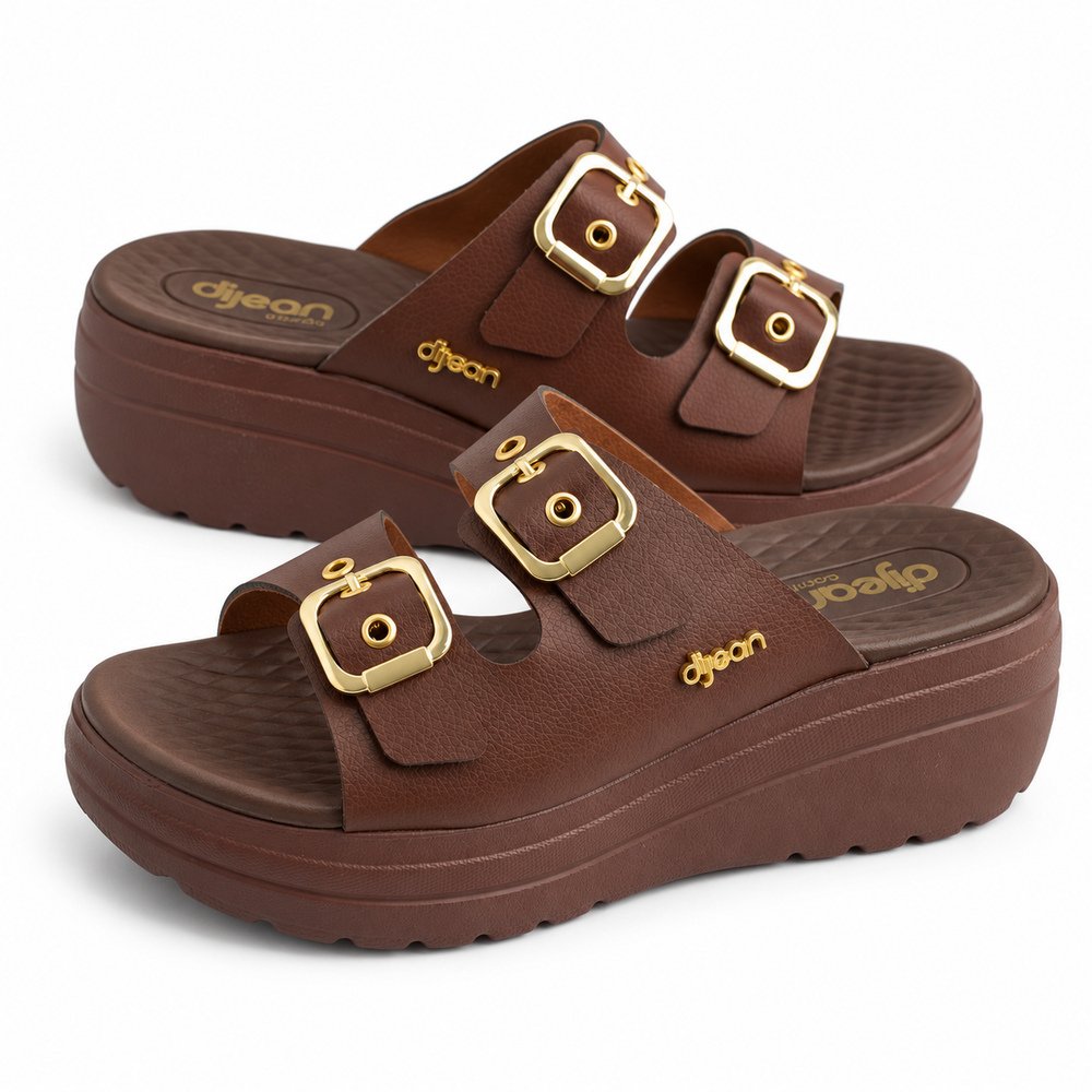 Chinelo Feminino Dijean Chocolate 33120006-0153 - Imagem 6