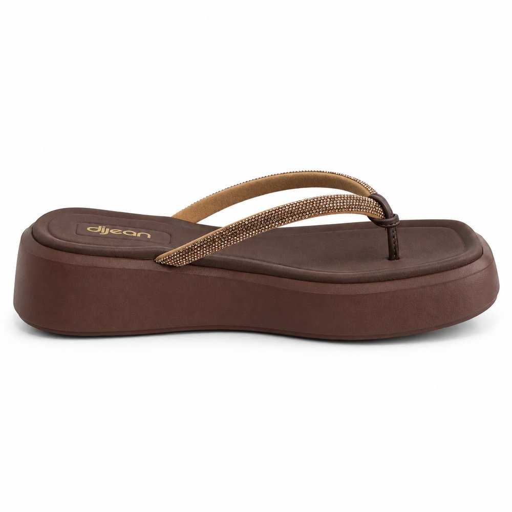 Chinelo Feminino Dijean Chocolate 33160007-0025