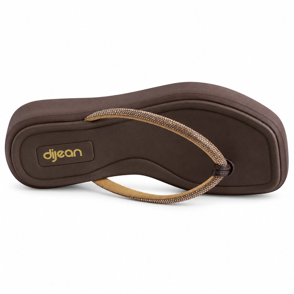 Chinelo Feminino Dijean Chocolate 33160007-0025 - Imagem 3