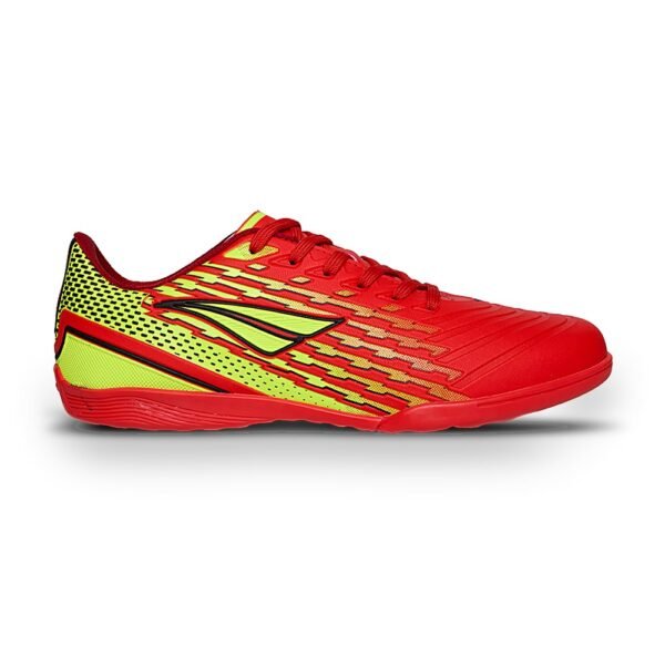 Chuteira Futsal Infantil Penalty Garra Y-2.0 Vermelho/Amarelo Flúor