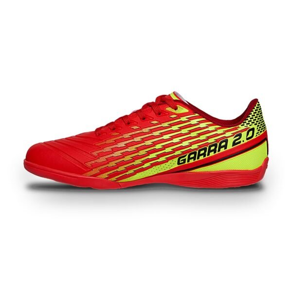 Chuteira Futsal Infantil Penalty Garra Y-2.0 Vermelho/Amarelo Flúor