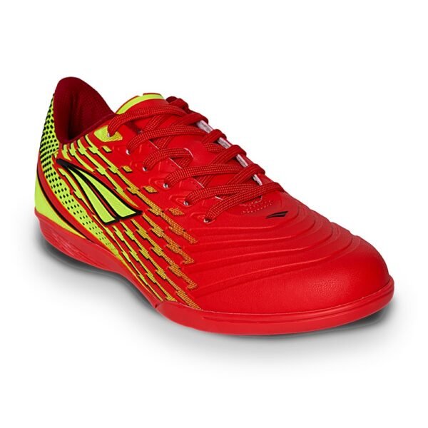 Chuteira Futsal Infantil Penalty Garra Y-2.0 Vermelho/Amarelo Flúor