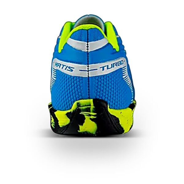 Chuteira Futsal Infantil Penalty Matis Turbo XXVI Azul/Branco/Amarelo Flúor