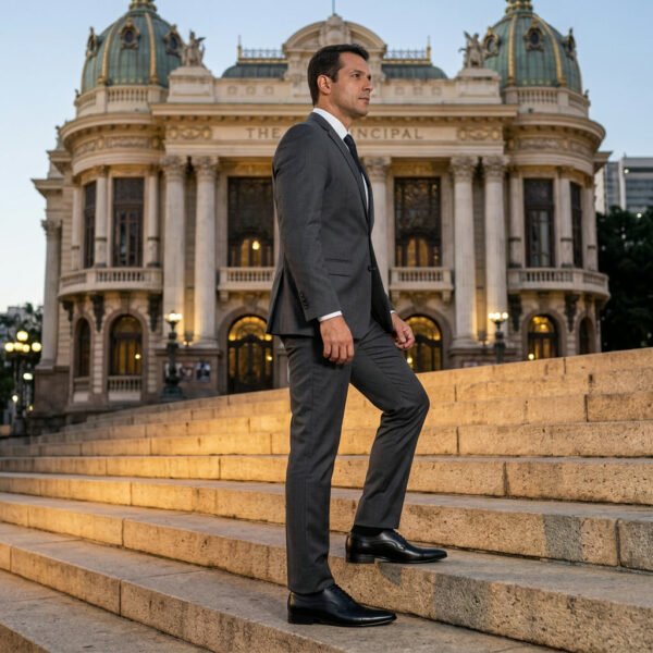 Sapato Social Masculino Scatamacchia em Couro Preto 15414