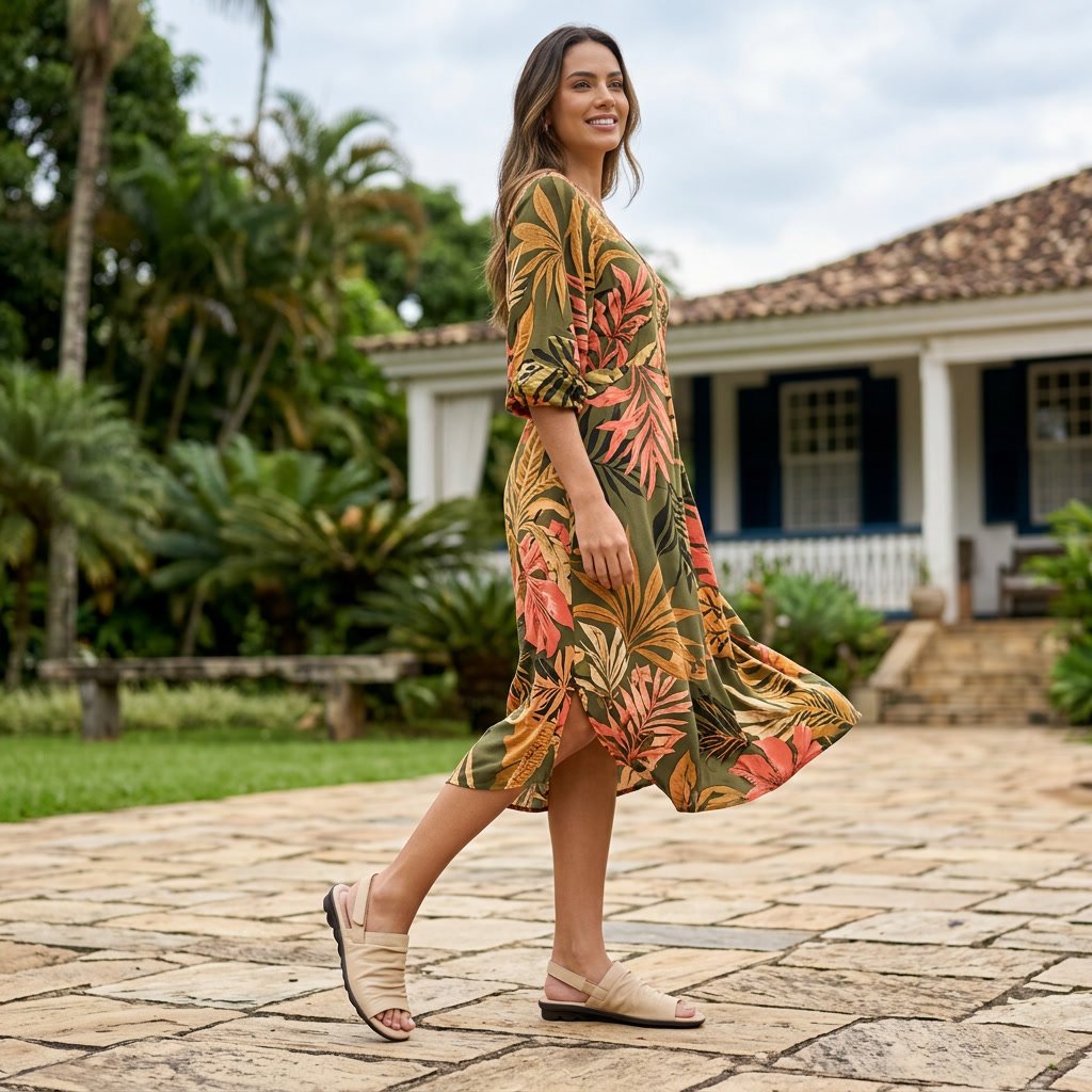 Sandália Feminina Couroflex Amêndoa 19628 - Imagem 6