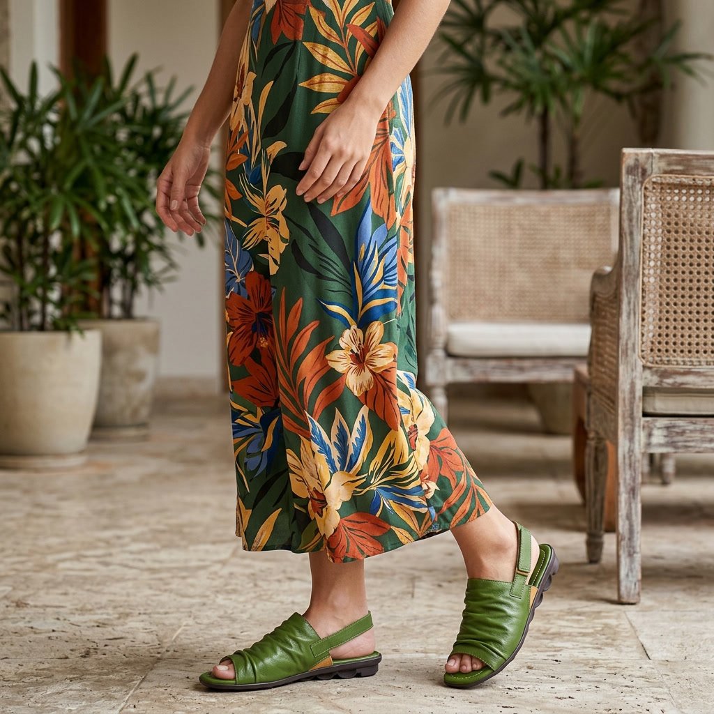 Sandália Feminina Couroflex Verde Oliva 19628 - Imagem 10