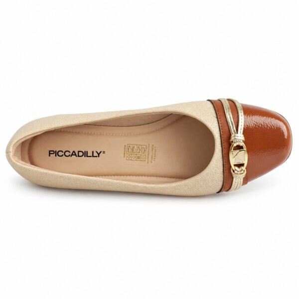 Sapatilha Feminina Piccadilly Bege e Ocre 250290