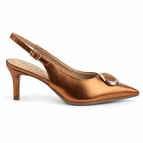 Scarpin Slingback Feminino Piccadilly Ouro Velho 772013