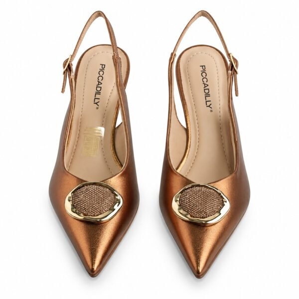 Scarpin Slingback Feminino Piccadilly Ouro Velho 772013