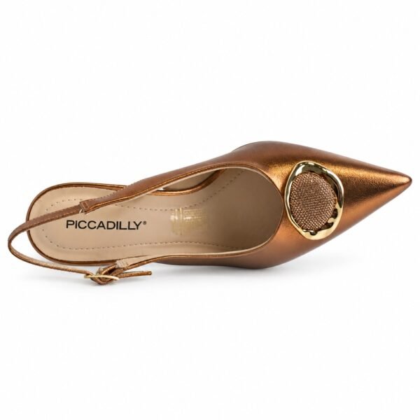 Scarpin Slingback Feminino Piccadilly Ouro Velho 772013