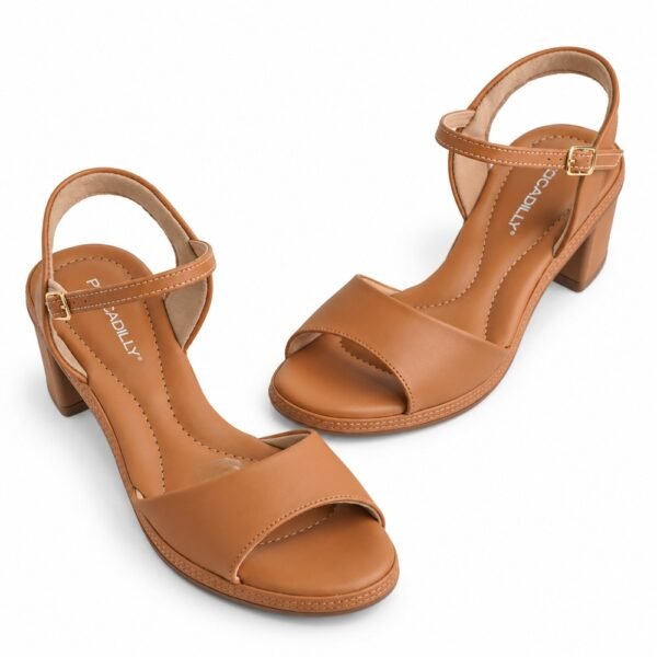 Sandália Feminina Piccadilly Salto Bloco Caramelo 566096