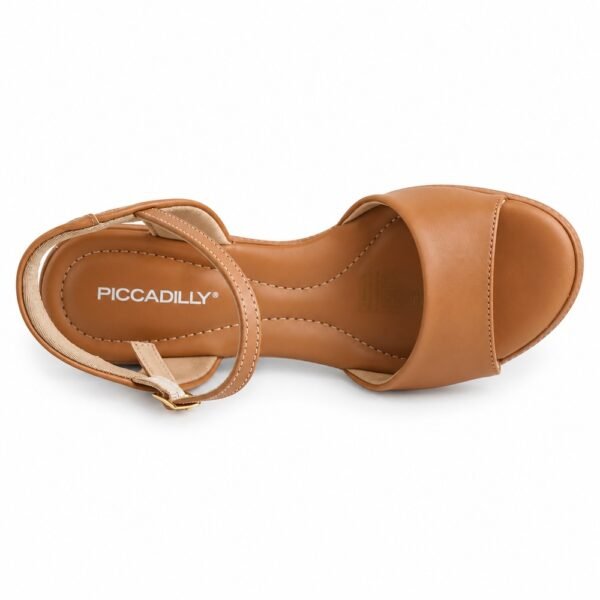 Sandália Feminina Piccadilly Salto Bloco Caramelo 566096