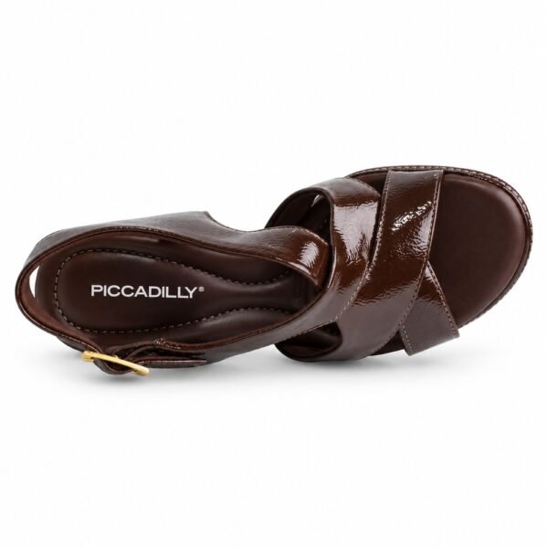 Sandália Feminina Piccadilly Paola Salto Médio Cacau 566090