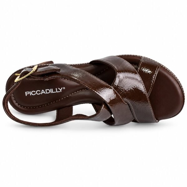 Sandália Feminina Piccadilly Paola Salto Médio Cacau 566090