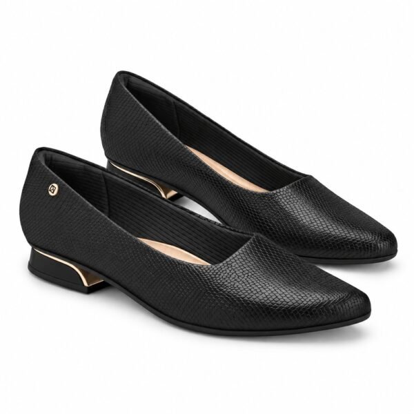 Sapato Feminino Piccadilly Salto Baixo Preto 279004