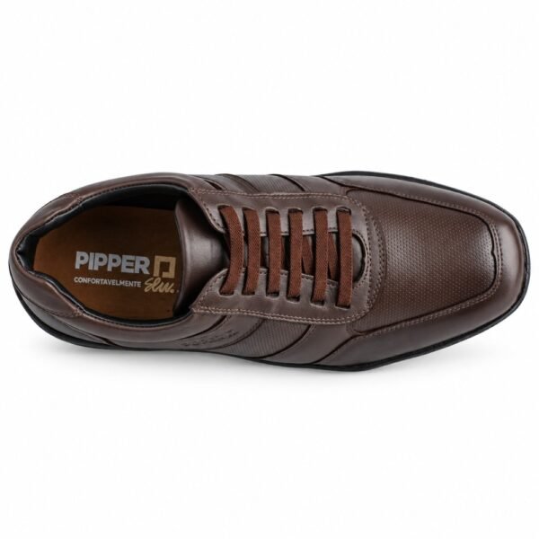 Sapato Masculino Pipper Hawk em Couro Café 53104