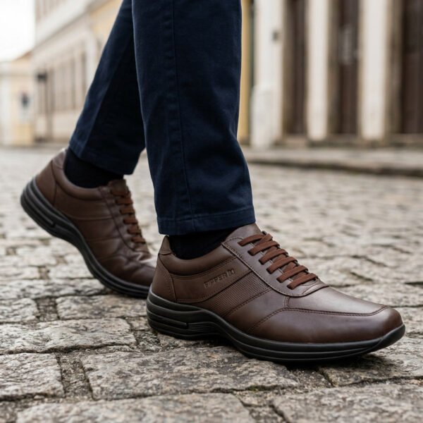 Sapato Masculino Pipper Hawk em Couro Café 53104