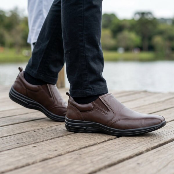 Sapato Masculino Pipper Hawk em Couro Café 53106