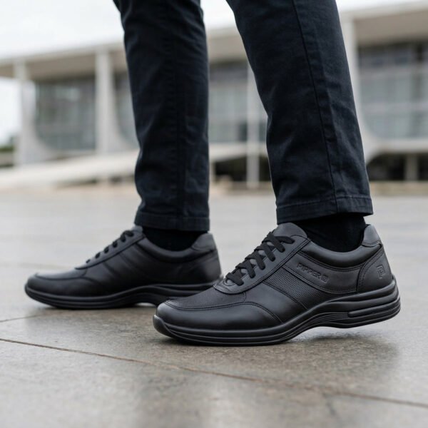 Sapato Masculino Pipper Hawk em Couro Preto 53104