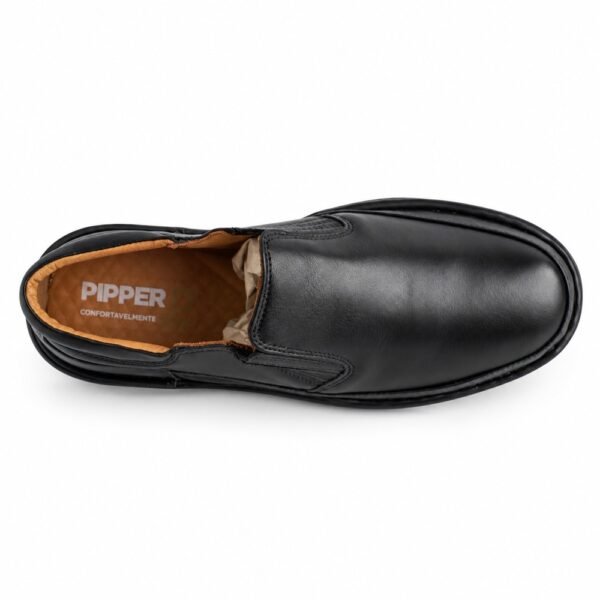 Sapato Masculino Pipper Holmes em Couro Preto 54807